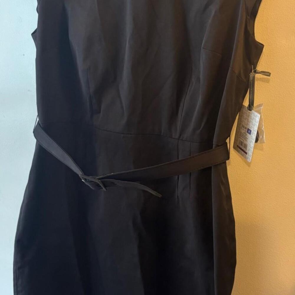 NWT Merona little black dress with belt officewear sheath size 8